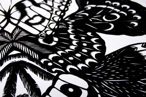 Facets - Detail of paper cutting