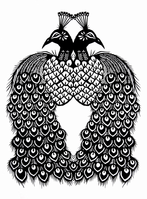 Peacocks Paper Cutting