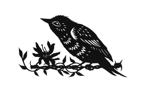 Wire & Vines Cut Paper Bird