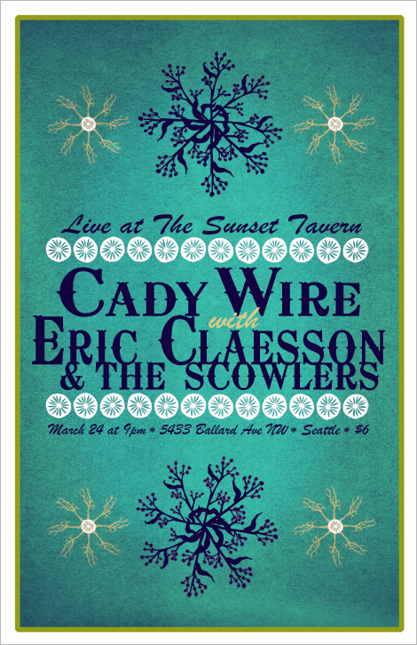 Cady Wire & Eric Claesson Concert Poster