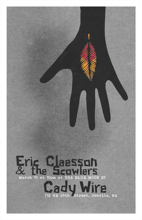 Eric Claesson & Cady Wire concert poster