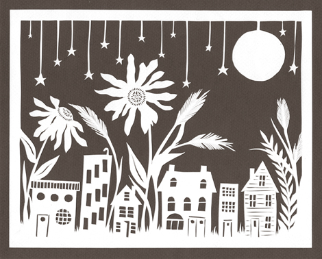 Silent Night - Cut Paper Art