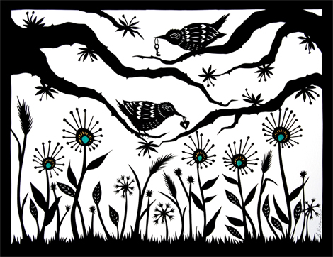 Finding Gifts in the Garden - Cut Paper Art