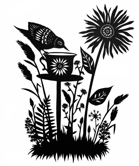 Wildflower Tea - Cut Paper Art