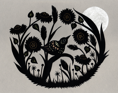 Meadow Larking Paper Cutting