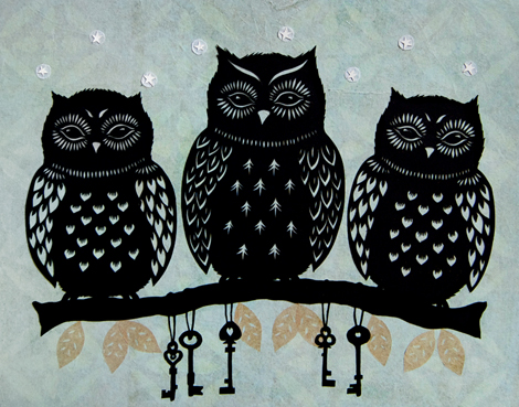 three wise owls