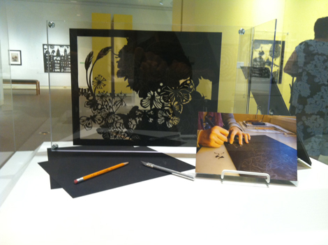 My 'work in progress' on display at the Alice Sabatini Art Gallery at the Topeka Public Library.